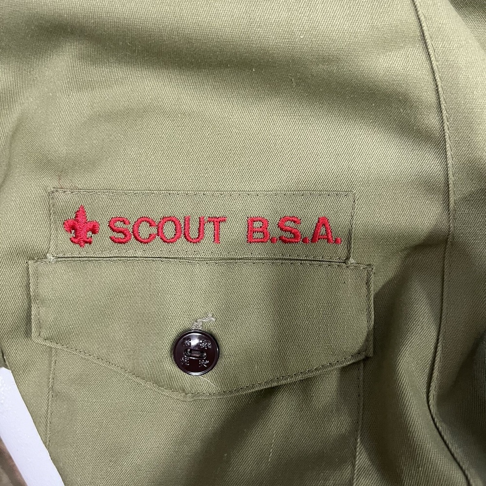 VTG Boy Scouts Shirt Men's Sz S 1970's Button B.S.O.A. Patches - Picture 6 of 7